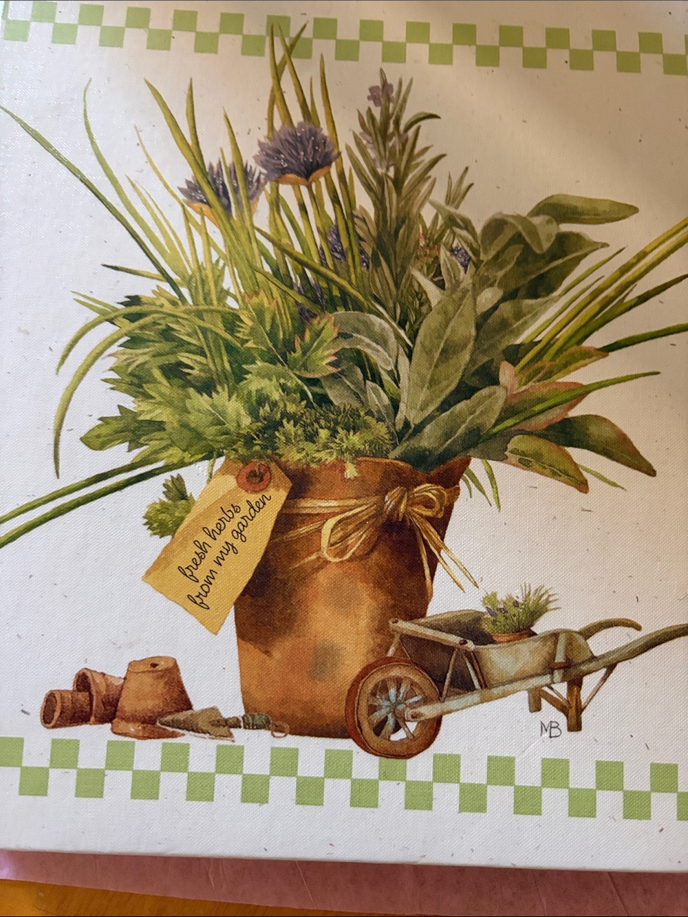 Hallmark Nature's Sketchbook Cover - Green, Cream